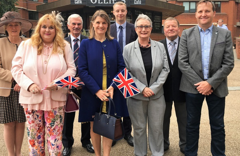 Rachel with Conservative councillors at the annual Armed Forces Day Parade in Redditch