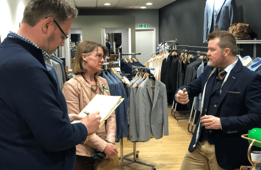 Rachel and John Campion, the Police & Crime Commissioner for West Mercia, have vowed to take action after meeting with town centre business owners to discuss the recent spate of anti-social behaviour and vandalism.