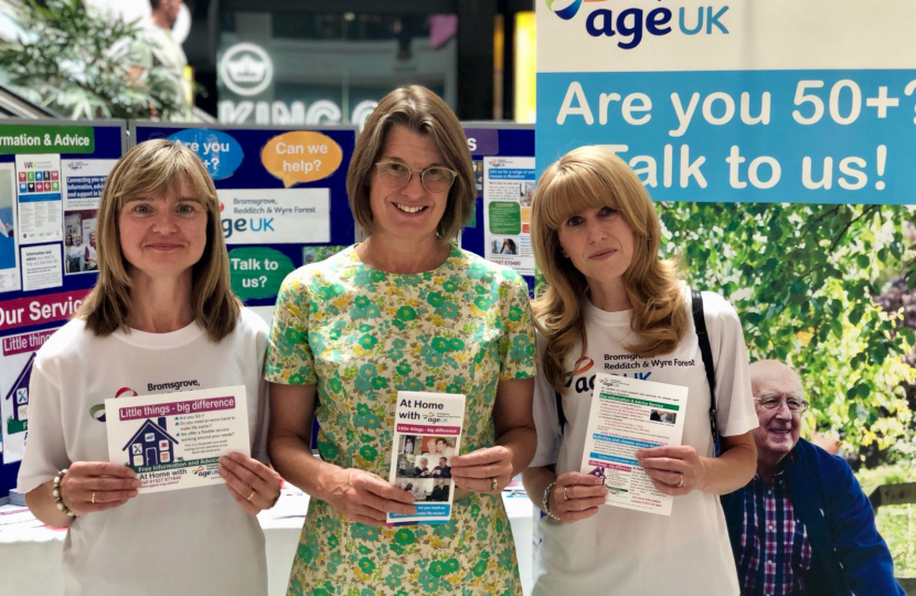 Rachel is helping to raise awareness of Age UK Bromsgrove, Redditch and Wyre Forest’s support and services available in Redditch. 