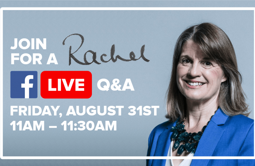 Residents will have the opportunity to directly question their MP, Rachel Maclean, during a Facebook live question and answer session later this month. The Redditch County MP will be live on her Facebook page, www.facebook.com/RedditchRachel, from 11am until 11.30am on Friday, August 31st to answer the questions her constituents have asked her. Residents are encouraged to submit their questions before Rachel goes live on Facebook. Residents can send their questions to rachel.maclean.mp@parliament.uk no late