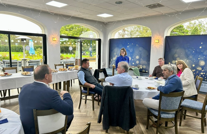 Rachel held a roundtable discussion with local businesses.