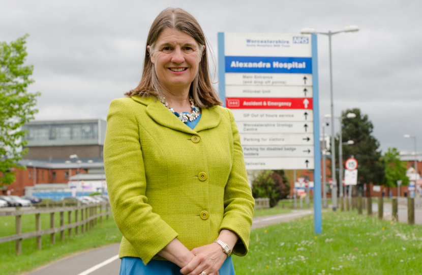 Rachel Maclean in front of the Alex Hospital
