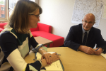 Rachel meets with Ken Wigfield, local representative from the FSB (Federation of Small Businesses) just last Friday (8 September).