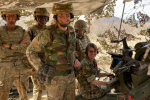Rachel with British troops in Kenya