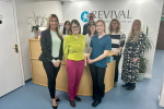 Rachel with Claire (left) and the team at Revival Health and Wellbeing Centre